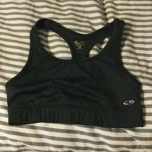 Xs black champion unpadded sports bra